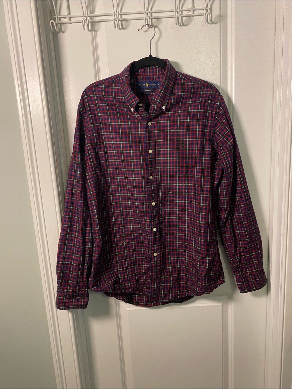 Ralph Lauren Plaid Button-Down Shirt in Red and Green